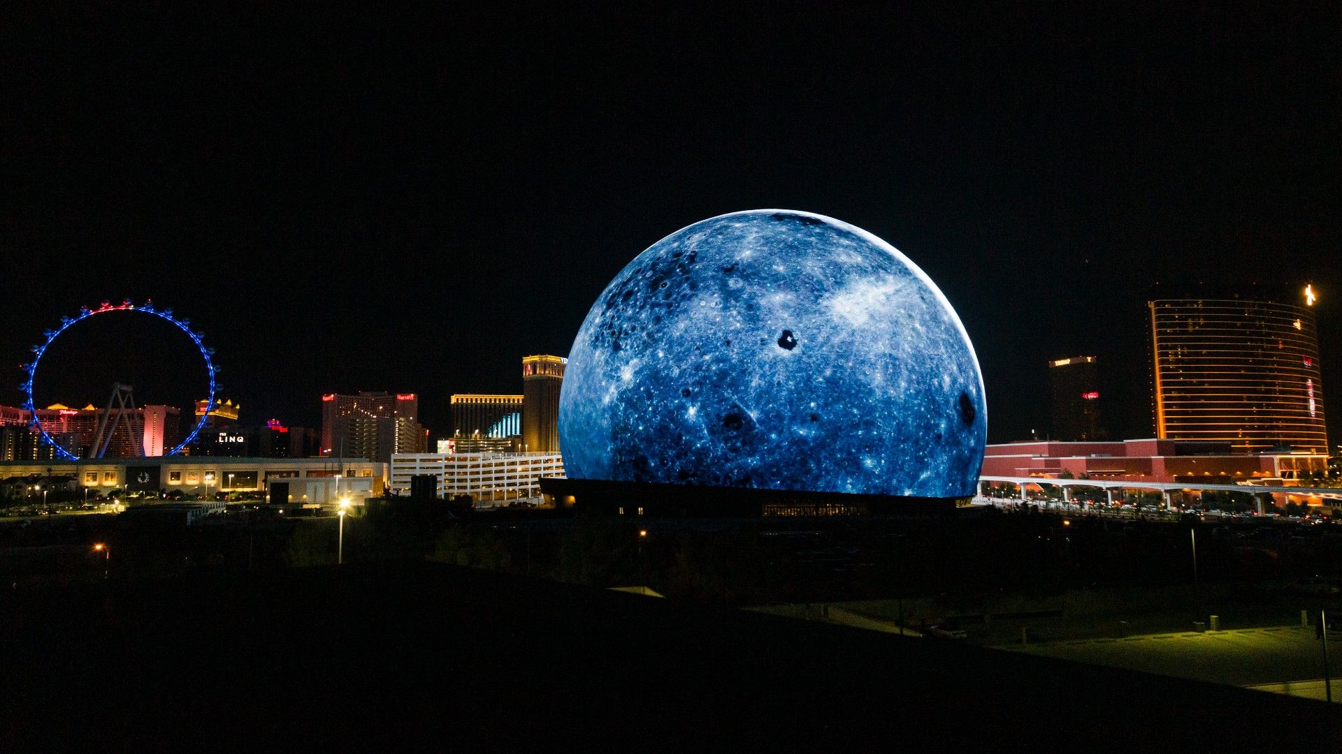 See the Las Vegas Sphere transform into Earth, Mars and the moon Space