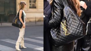 two women with Saint Laurent bags
