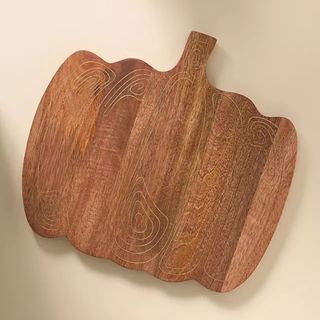 Wood Inlay Pumpkin Cheese Board