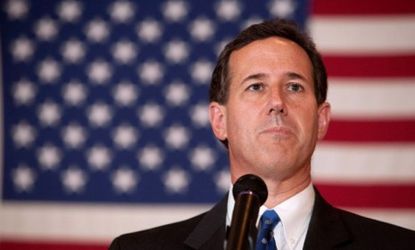 "This presidential race is over for me," Rick Santorum said Tuesday in Gettysburg, Pa. "We will suspend our campaign effective today."