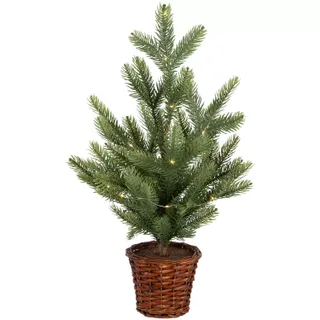 Northlight Pre-Lit Artificial Pine Christmas Tree With Basket Base