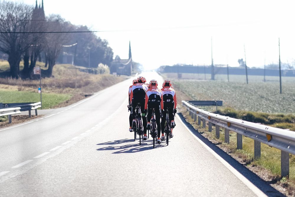 EF Education First-Drapac hit he roads near Girona