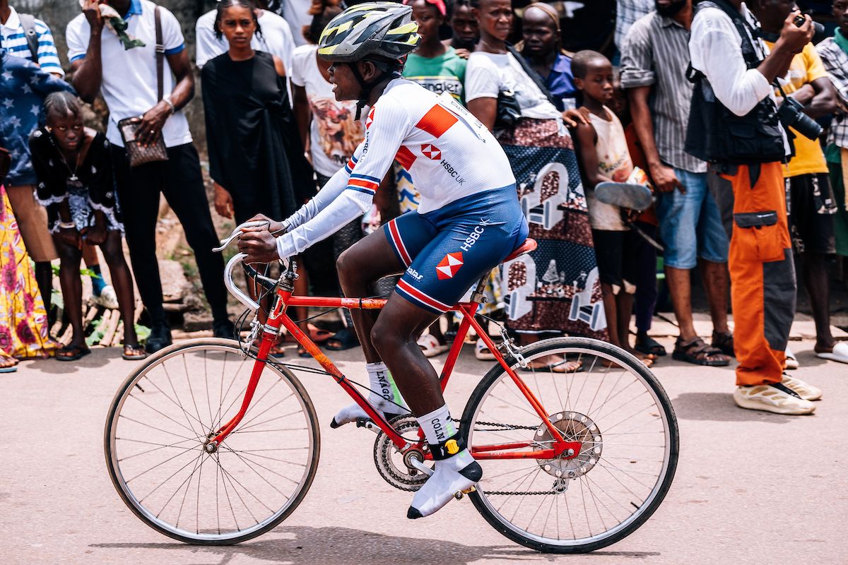 Picture by Oskar ScarsbrookSWpixcom 2630042023 Cycling SIS Science in Sport Tour de Lunsar 2023 Sierra Leone Africa