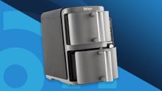 Ninja Double Stack air fryer on blue background