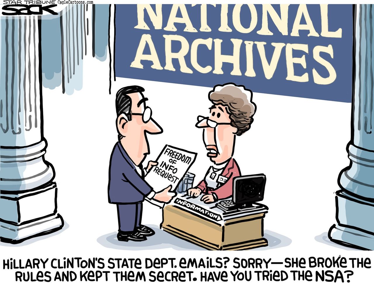 
Political cartoon U.S. Hillary National Archives