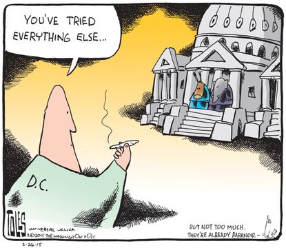 Political cartoon U.S. Washington Marijuana