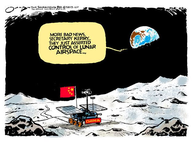 Editorial cartoon China airspace