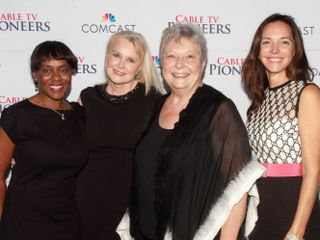 Wonya Lucas, Gemma Toner, Char Beales and Kristin Dolan at 2021 Cable TV Pioneers. (Image by Titus Kana.)