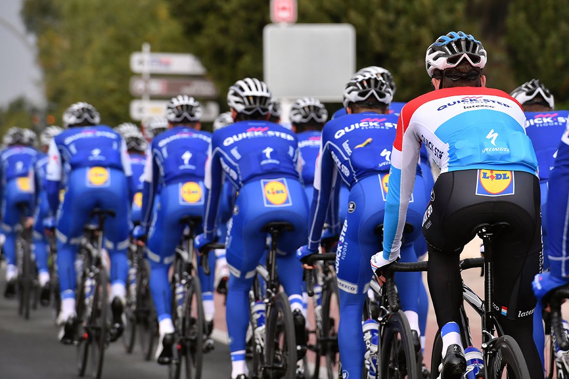 The 2017 Quick-Step Floors team trains in Calpe