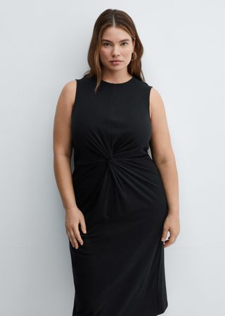 Midi-Dress With Draped Detail - Women | Mango United Kingdom