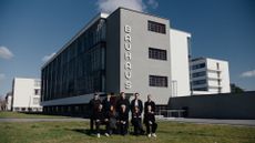 Rimowa Design Prize 2025 finalists outside Bauhaus Dessau in a Wallpaper* film still