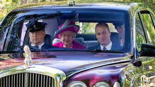 Prince William, The Queen and Kate Middleton travel in a car together