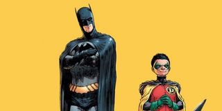 Dick Grayson as Batman and Damian Wayne as Robin