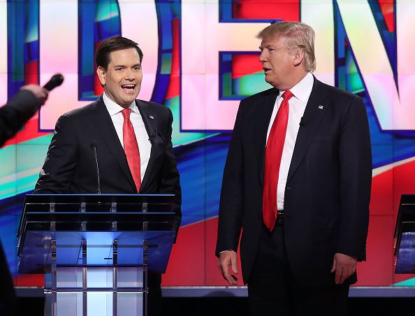 Marco Rubio and Donald Trump