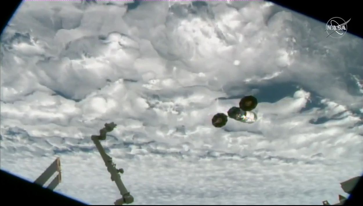 The uncrewed Northrop Grumman Cygnus NG-14 cargo ship S.S. Kalpana Chawla departed from the International Space Station on Jan. 6, 2020 to end a 93-day resupply mission.