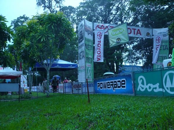 Stage 4 started in a soaking rain.