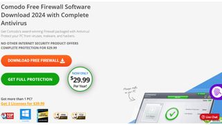 Website screenshot for Comodo Free Firewall (Dec 2024)