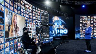 Worre Studios features curved LED displays fed by a Christie Spyder X80 multi-windowing processor