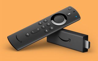 an Amazon Fire TV Stick and remote