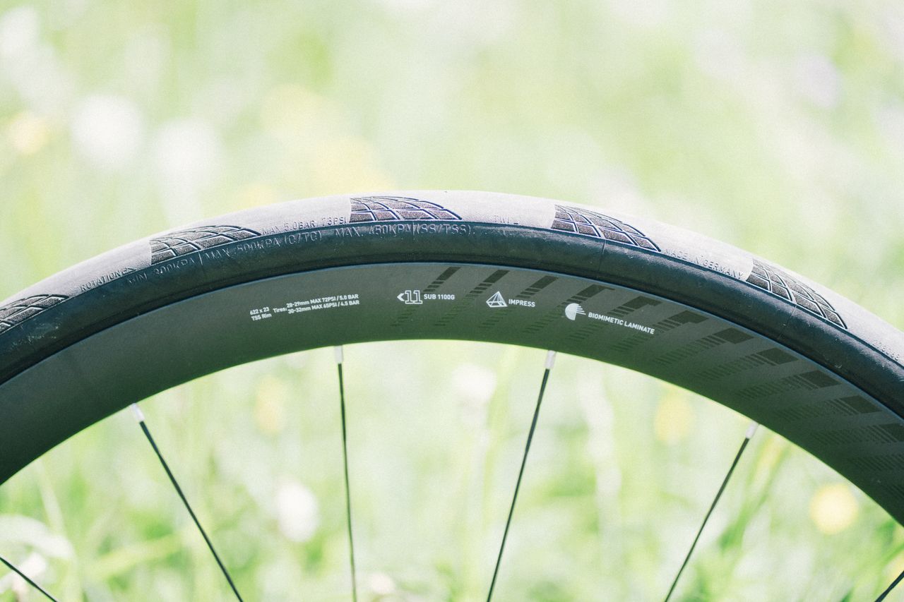A zipp wheel in an alpine meadow