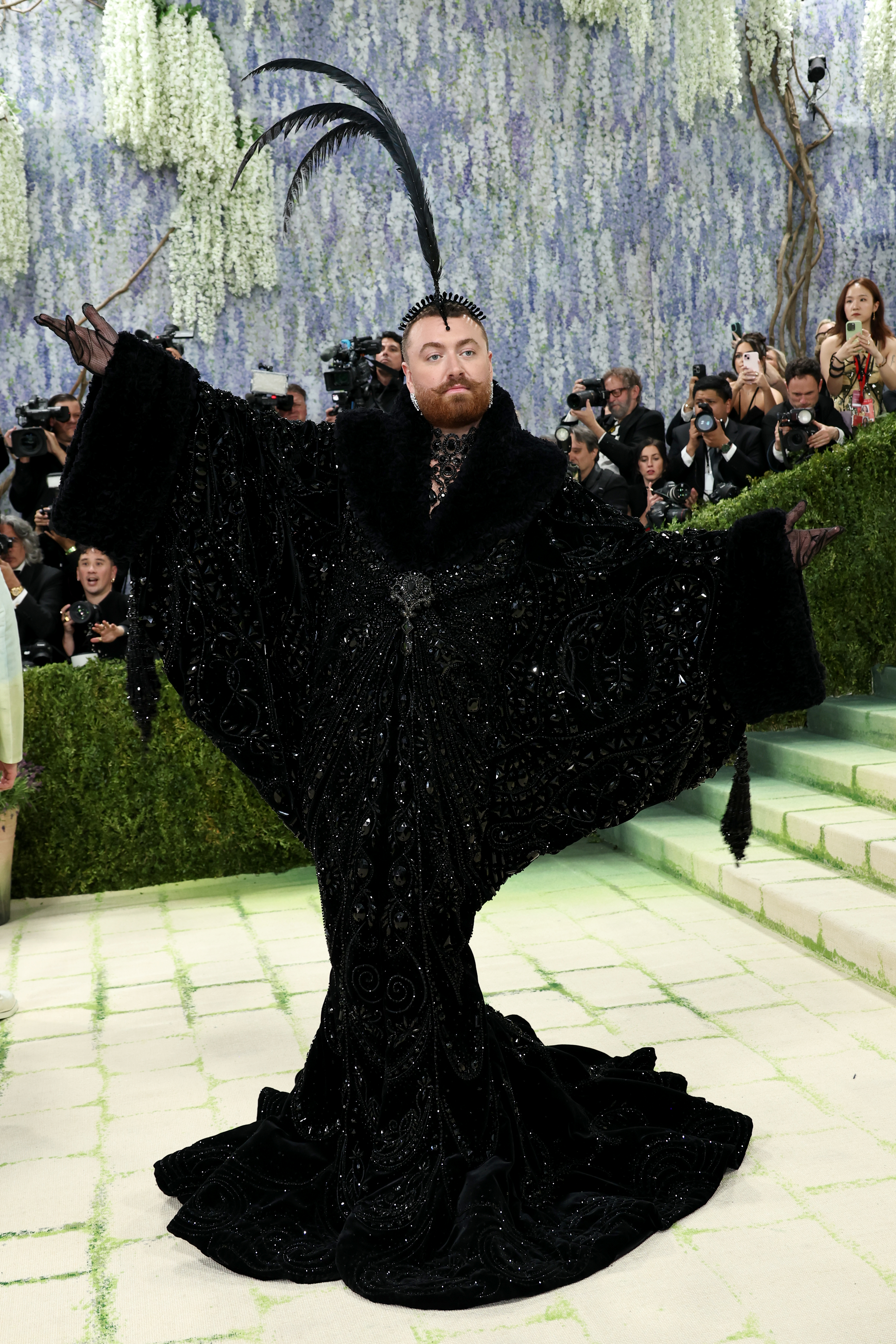 Sam Smith attends the 2026 Met Gala celebrating "Costume Art" at the Metropolitan Museum of Art on May 04, 2026 in New York City. (Photo by Jamie McCarthy/Getty Images)