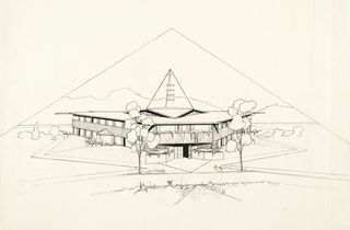 The ’Pi Lambda Phi’ fraternity house, 1955, by Bruce Goff