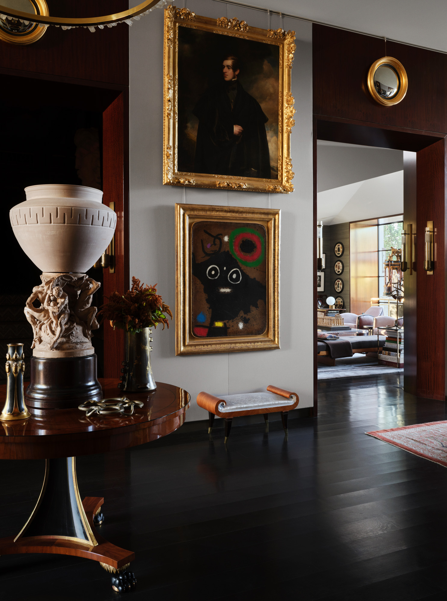 interiors of an art filled Las Vegas house