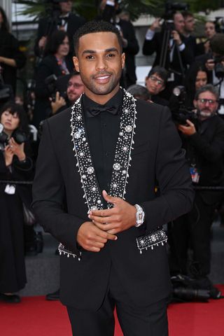 Lucien Laviscount attends the "Killers Of The Flower Moon" red carpet during the 76th annual Cannes film festival at Palais des Festivals on May 20, 2023 in Cannes, France.