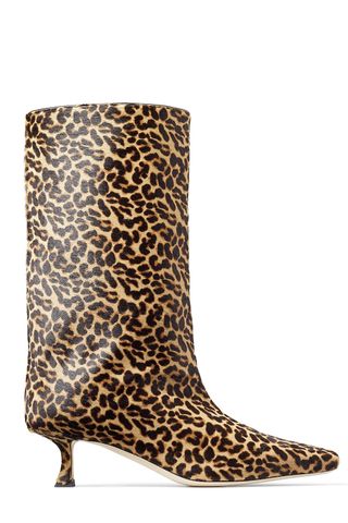 high leopard print boots with kitten heel, best winter boots