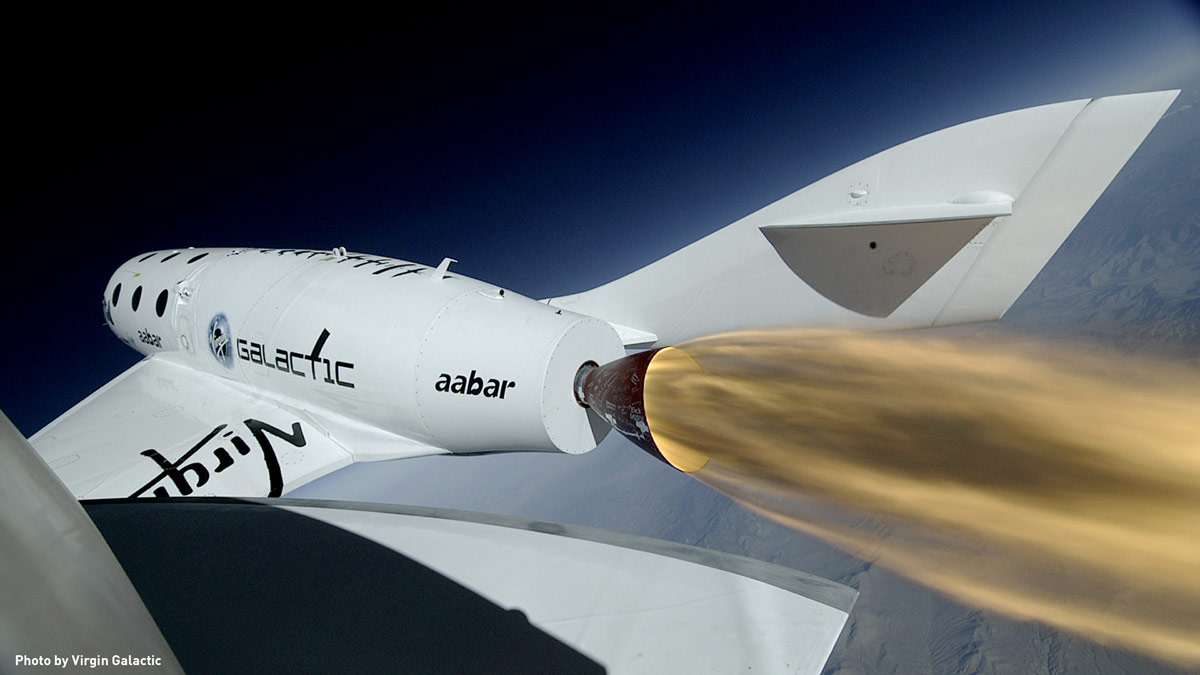 Close-Up of SpaceShipTwo During First Rocket-Powered Flight