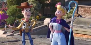 Woody and Bo Peep in Toy Story 4