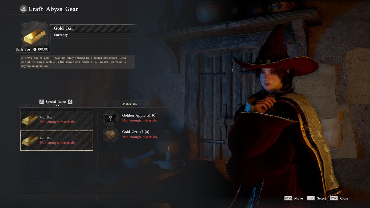 Crimson Desert gold bar recipe with ore
