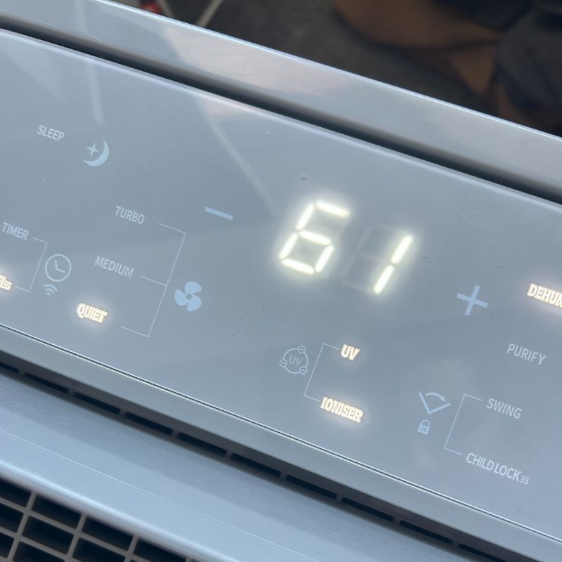 ElectricQ dehumidifier panel