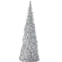 Shine Bright 71" Pop-up Tinsel Tree LED: $158