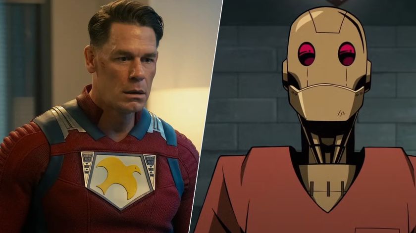 Peacemaker and GI Robot from Creature Commandos side by side