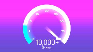 The Ookla speedtest showing over 10,000 Megabits per second.
