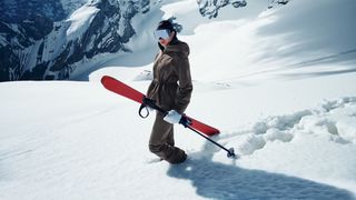 Skier modelling H&amp;M ski gear