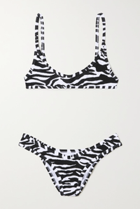 The Attico, Zebra print bikini, Available from Net A Porter, $318