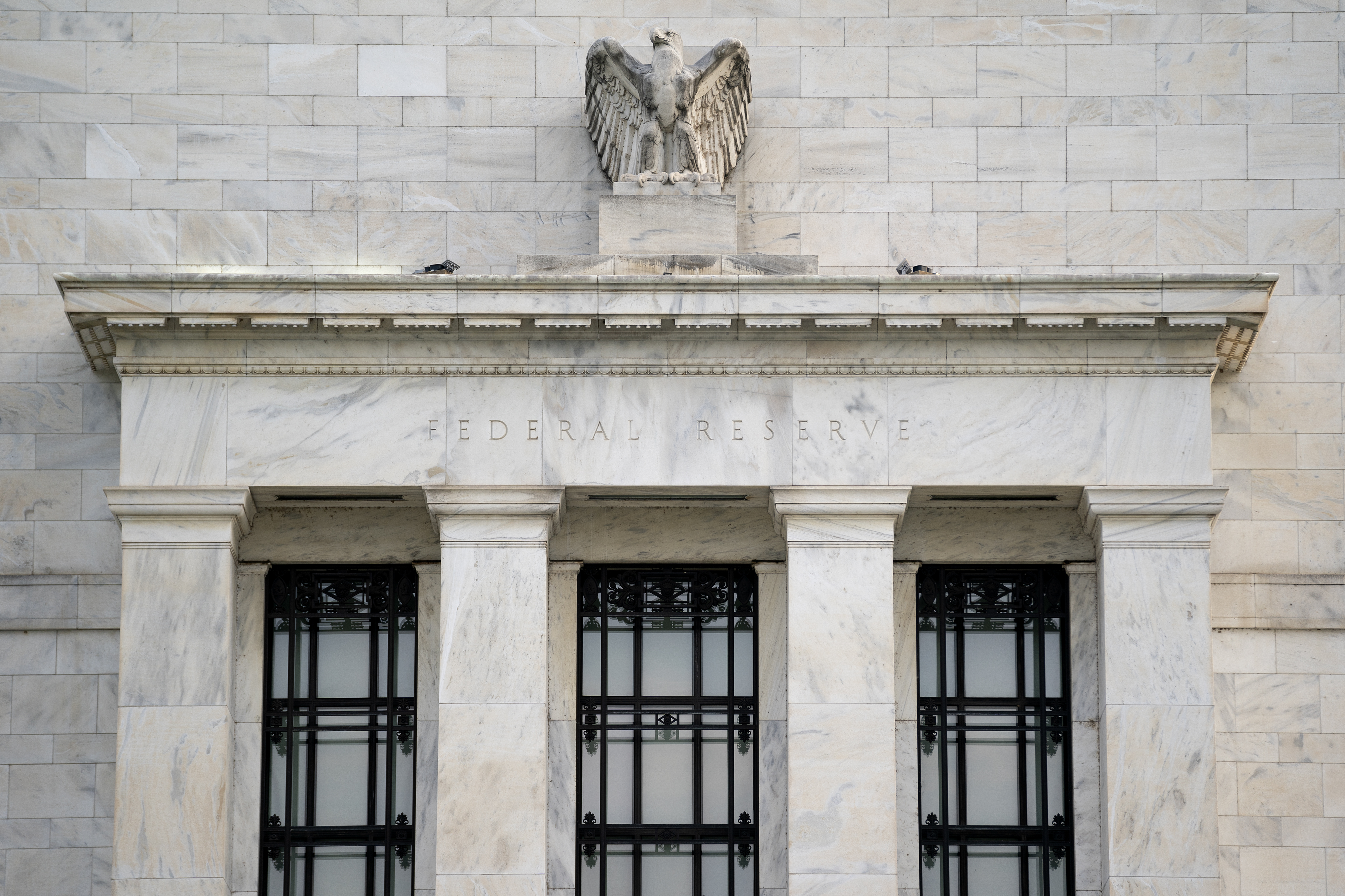 The facade of the Federal Reserve building.