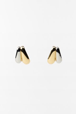 Contrast Double Hoop Earrings