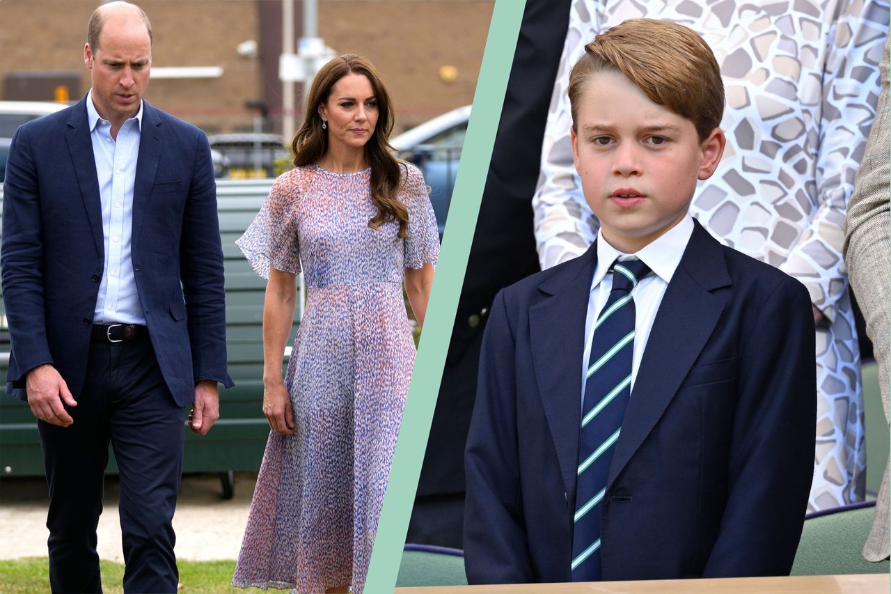 Prince George &#039;burden&#039; revealed, seen here are Prince William and Kate Middleton and Prince George side by side