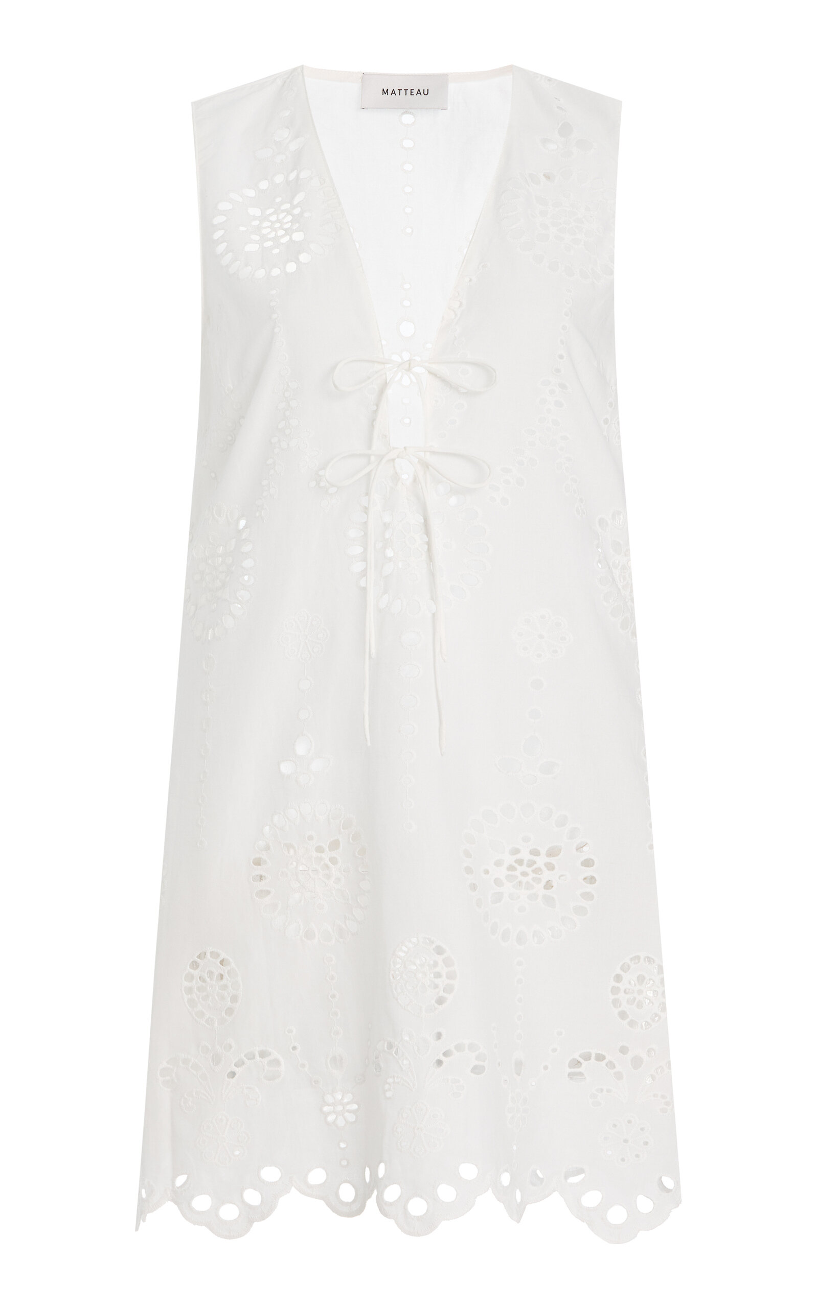 Cotton Broderie Anglaise Mini Dress