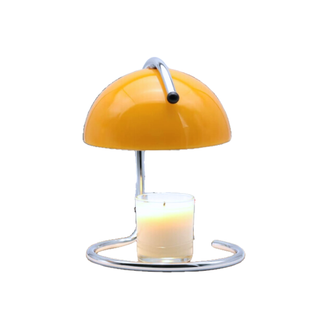 Ludengji Modern Metal Candle Warmer Lamp, Compatible With Yankee Candle Large Jar, With Timer Warmer Candle Lamp, Suitable for Melting and Heating Jam Candles in Small and Large Jars (orange)