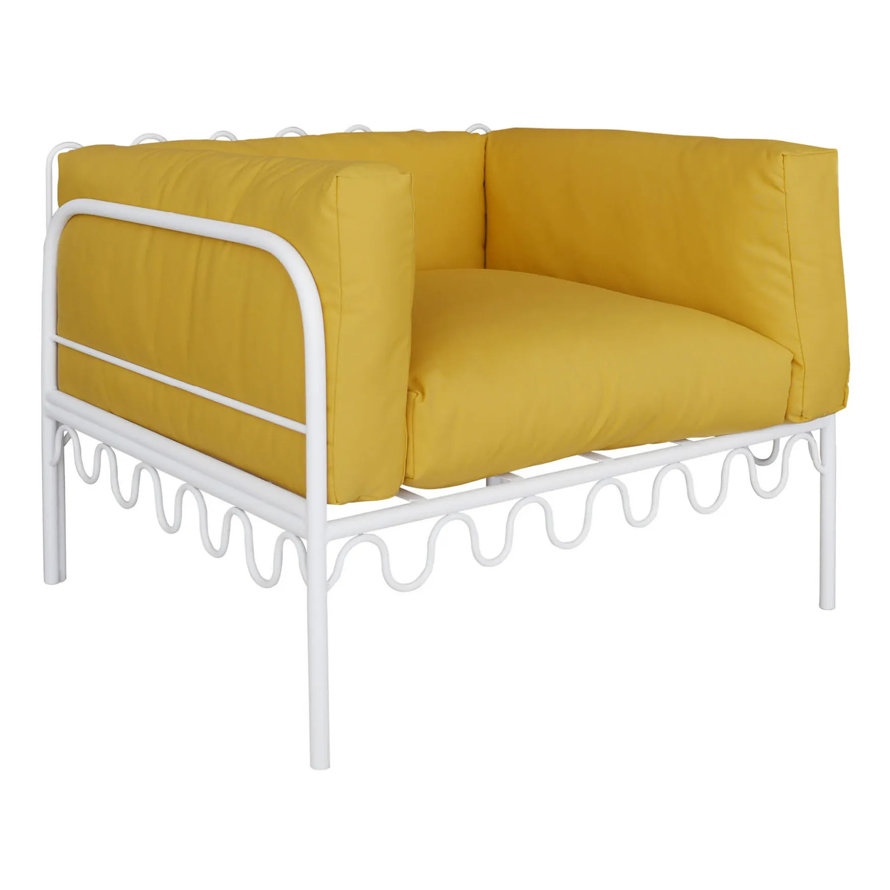 Dolores Outdoor Lounge Chair - Waterproof Fabric | Gold