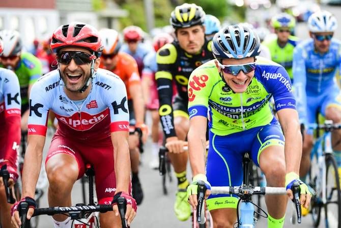 Having fun in the bunch on stage 3 of the 2018 Arctic Tour of Norway