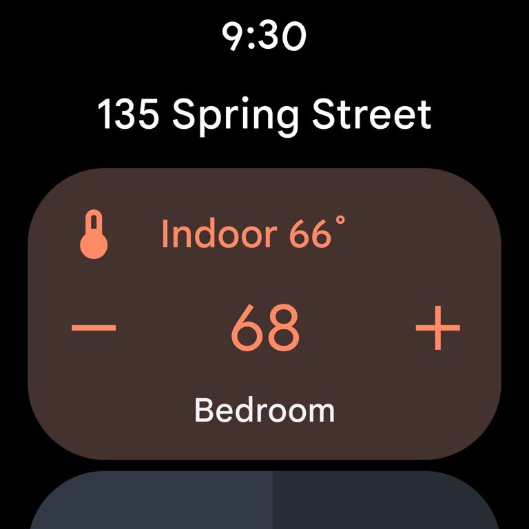 Control smart thermostat from Google Home smartwatch app