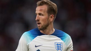 Harry Kane of England looks on during a match