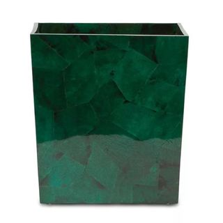 emerald green wastebasket from poodle and pigeon