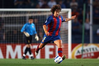 Carles Puyol in action for Barcelona in 2004.