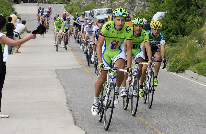 Peter Sagan (Cannondale) sets the pace in the gruppetto.